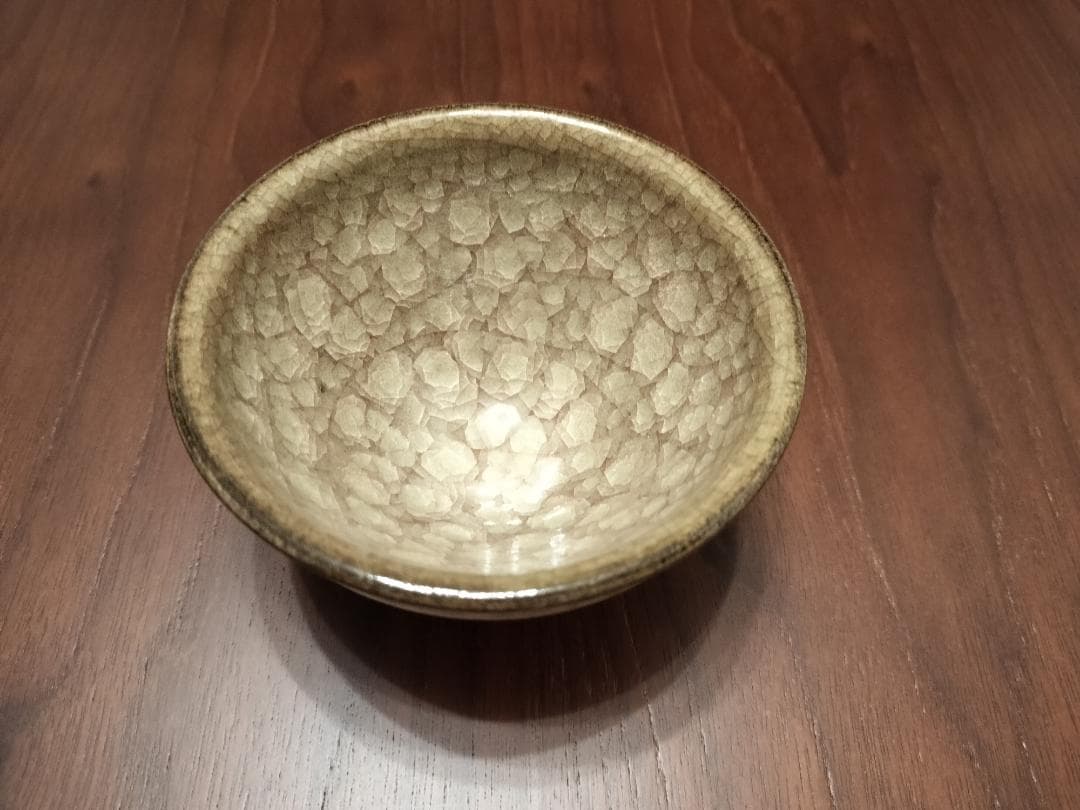 京焼 利宋窯 古川利男 浮き花 氷裂貫入 茶碗5客セット