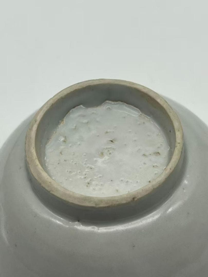 明時代　染付 青花人物文碗　古染付 唐物　古賞物　時代物　茶碗(F-120)