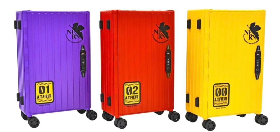 エヴァンゲリオンAT.FIELDコラボバージョン折り畳みキャリーケース　パープル