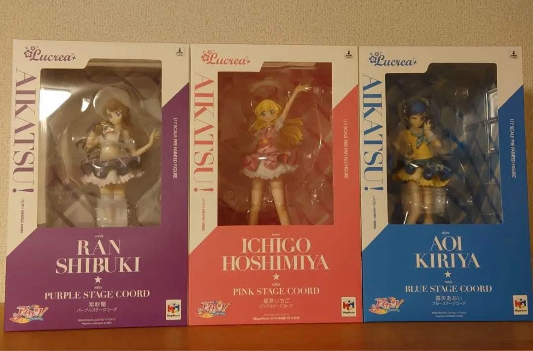 初回特典　アイカツ　フィギュア　ルクリア　いちご　あおい　蘭　らん　えびポン　付