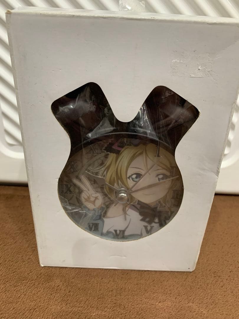 ラブライブ 絢瀬絵里 壁掛け時計 目覚まし時計 セット 動作確認済み
