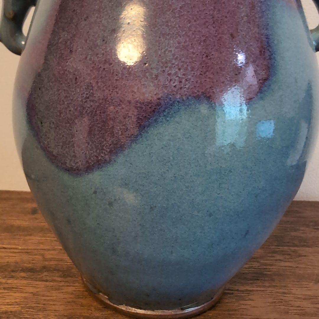 均窯双耳花瓶　古美術　骨董　アンティーク　中国古玩