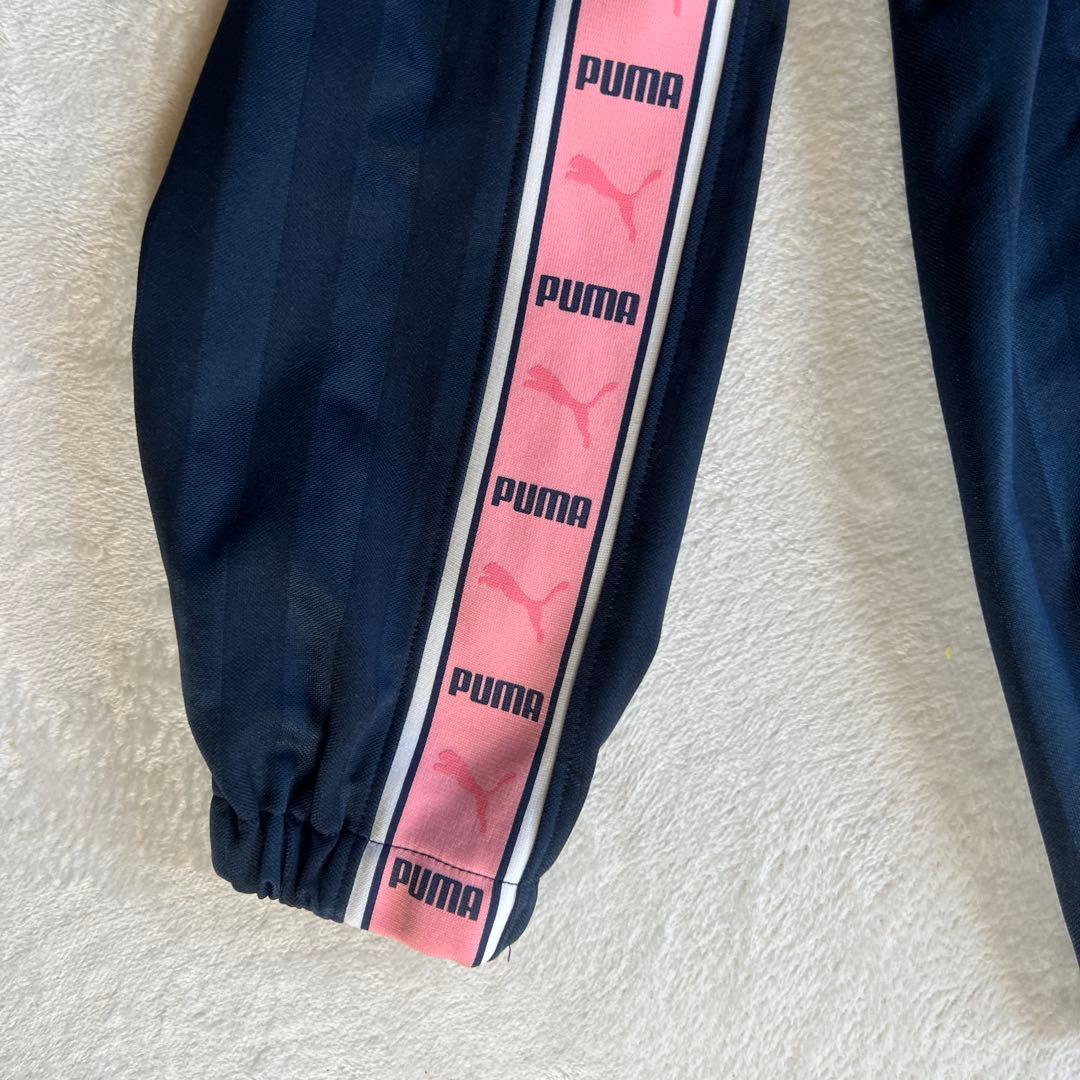 PUMA ジャージ 上下セット Lサイズ 日本製 ピンクロゴ サイドライン