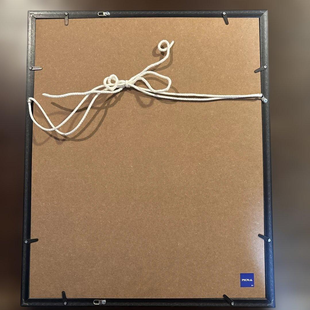 ユリの花 水彩画 シルバーフレーム