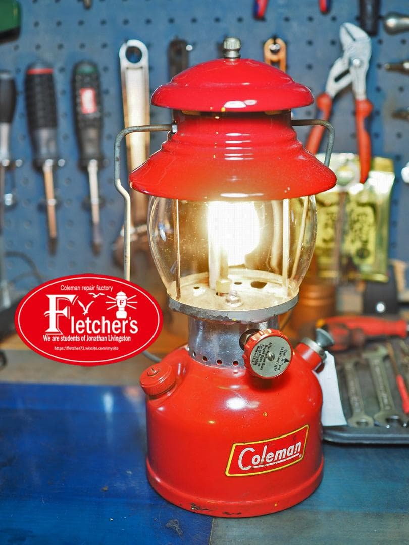 美品！1959年6月 コールマン 200A ランタン（イエローボーダー）u06