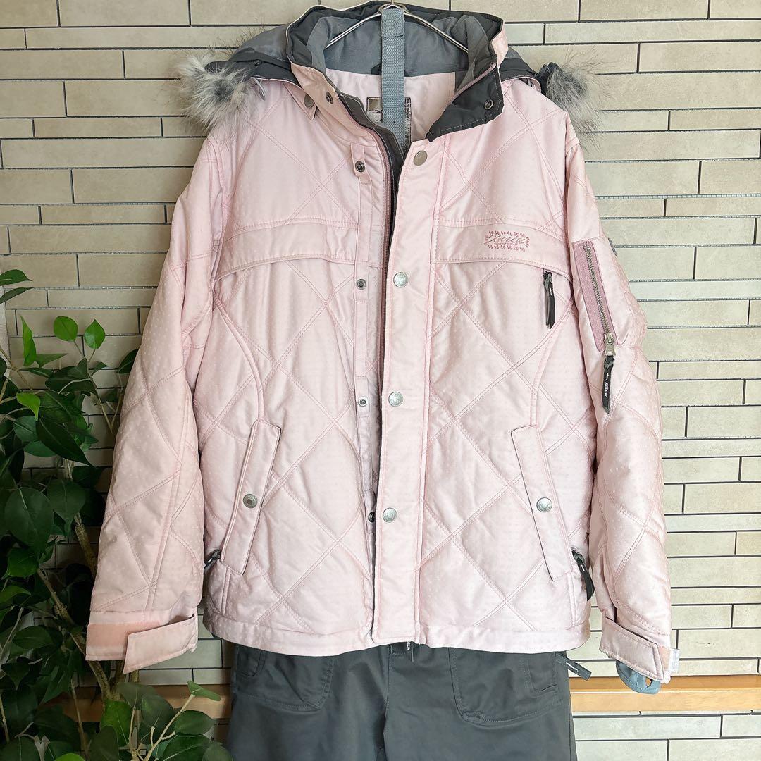 x-nix スノー ウェア 上下 セットアップ ベビーピンク ブラウン S