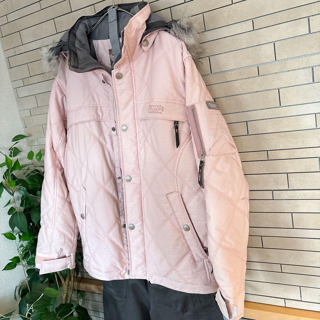 x-nix スノー ウェア 上下 セットアップ ベビーピンク ブラウン S