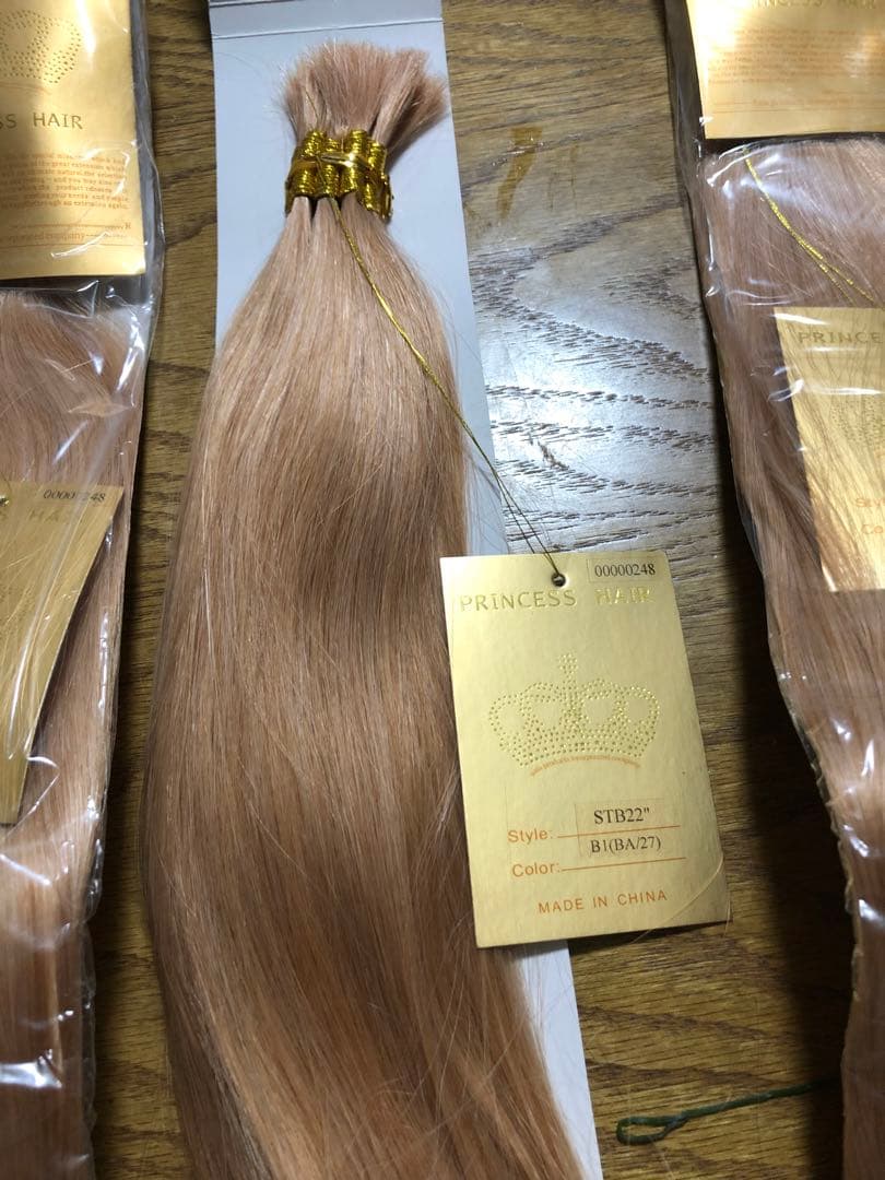 アジア物産人毛100%エクステ200g