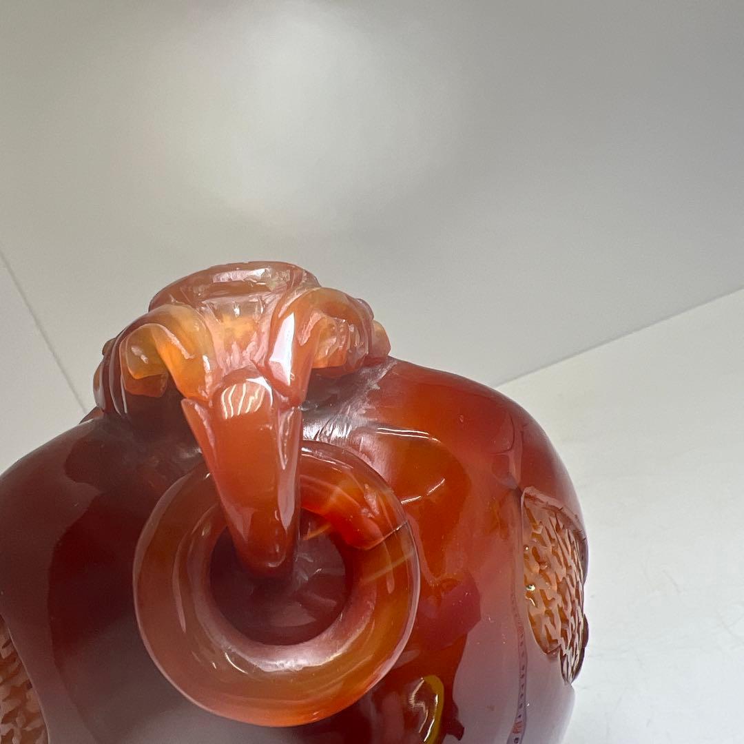 専用　中国美術　本黄瑪瑙　香炉　1796g トヒサ　東な8-0121☆2F