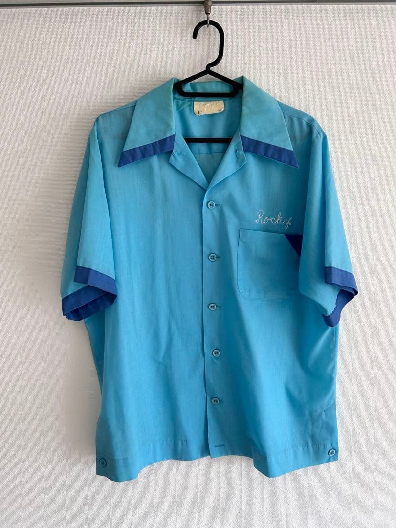 70's USA製 King Louie ボーリングシャツ Mサイズアメリカ古着