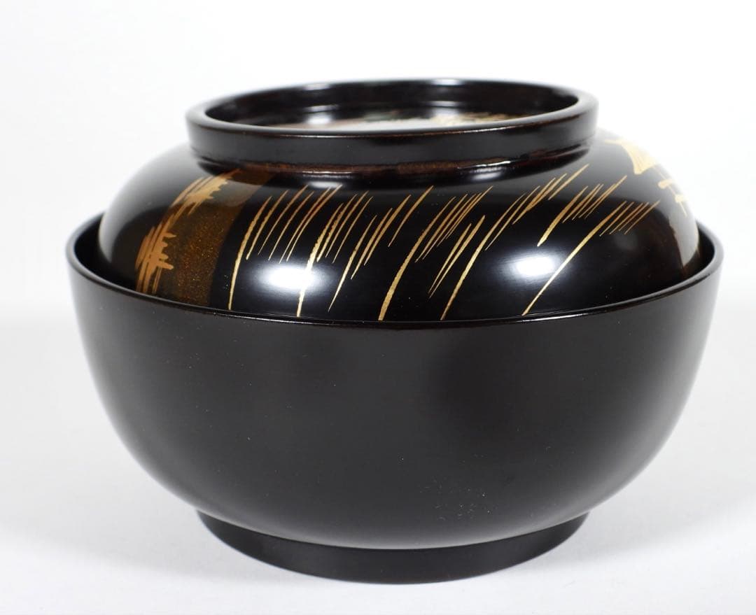 輪島塗 金時絵 富士風景紋 吸物椀 10客御節料理 お正月料理 茶懐石道具