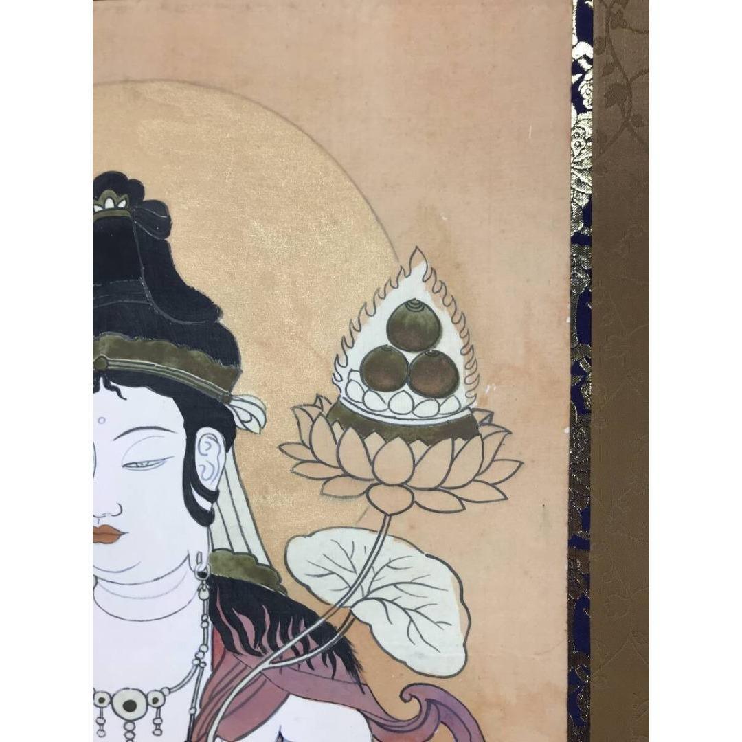 真作/作者不詳/南無大慈大悲観世音菩薩/仏掛軸/掛軸/名家伝来/AK-772