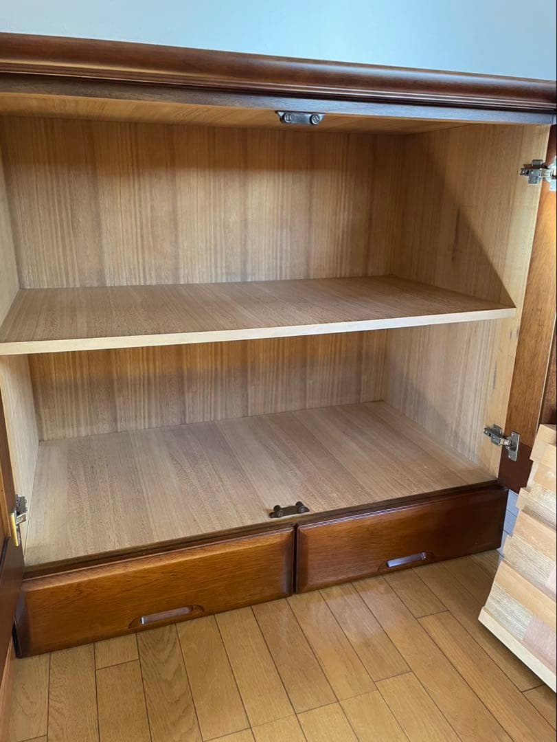 木製収納タンス 引き出し付き ブラウン　婚礼ダンス