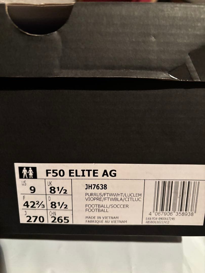 adidas F50 ELITE AGサッカーシューズ 紫/緑　27.0cm