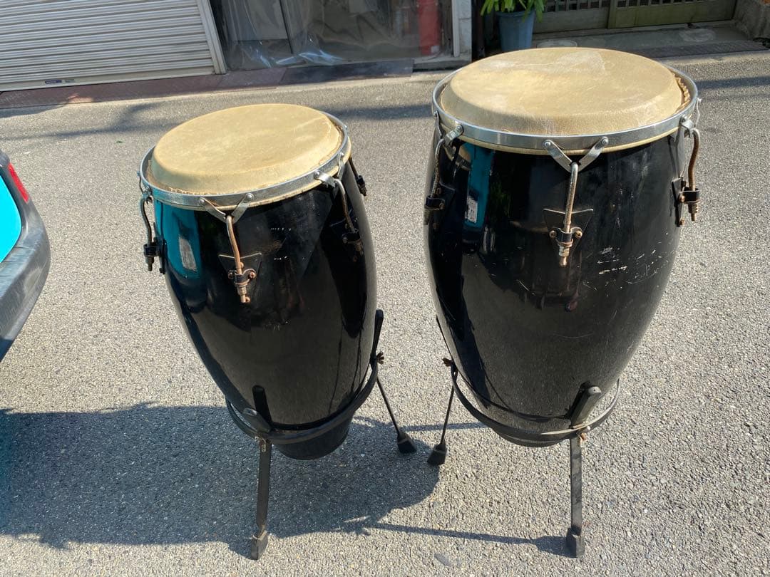 メーカー不明　コンガ　スタンド　ビンテージ　中古品