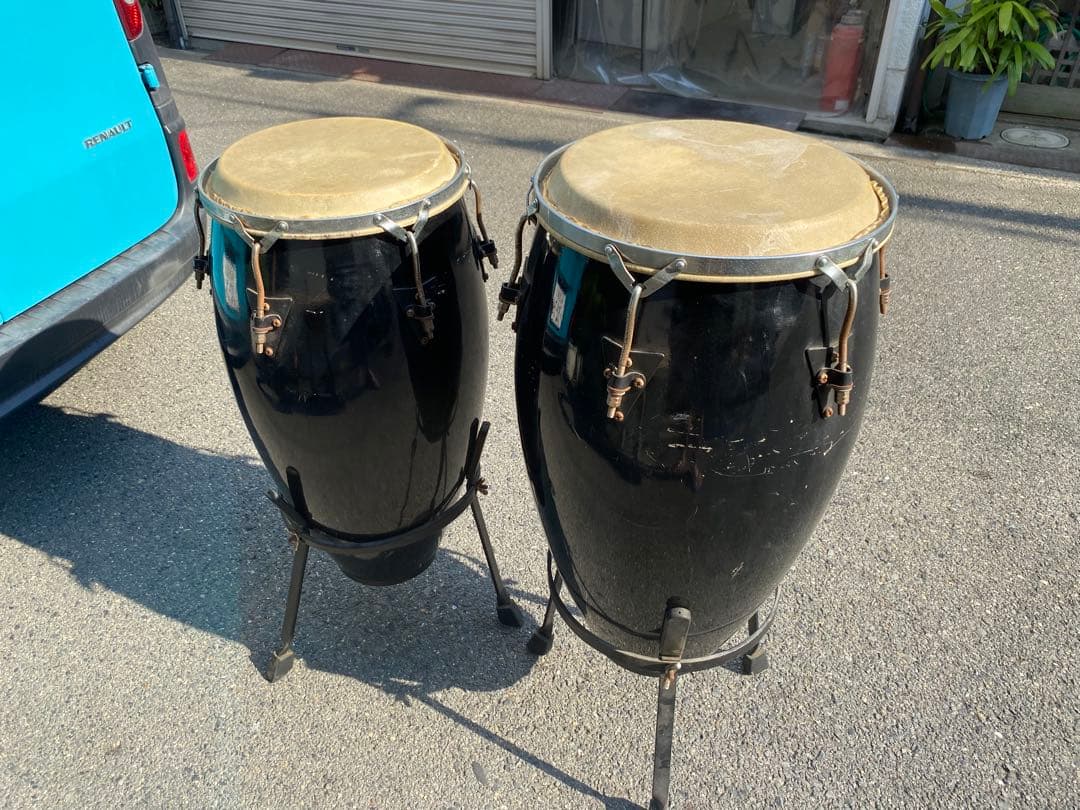メーカー不明　コンガ　スタンド　ビンテージ　中古品
