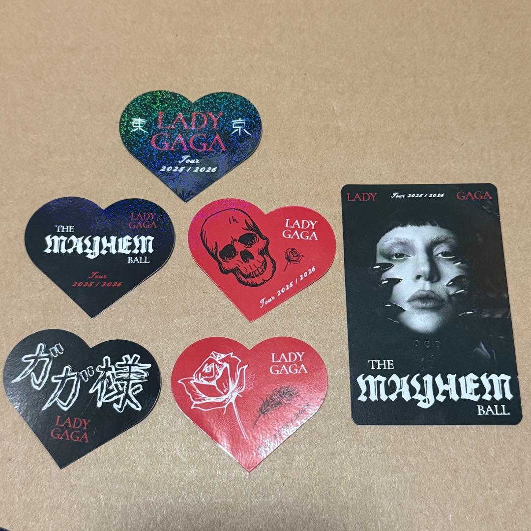 レディーガガ　ステッカー　カード　6種　メイヘム　日本　LADYGAGA