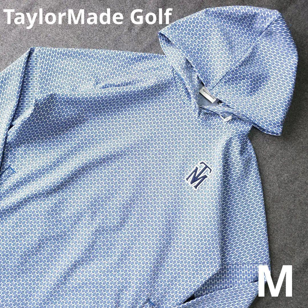テーラーメイド 総柄ロゴマーク 長袖ゴルフプルオーバーパーカー M ワッペン