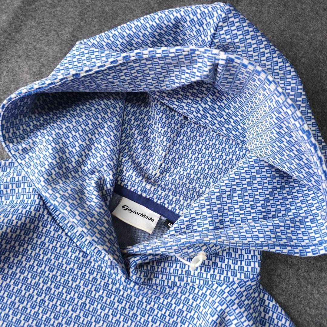 テーラーメイド 総柄ロゴマーク 長袖ゴルフプルオーバーパーカー M ワッペン