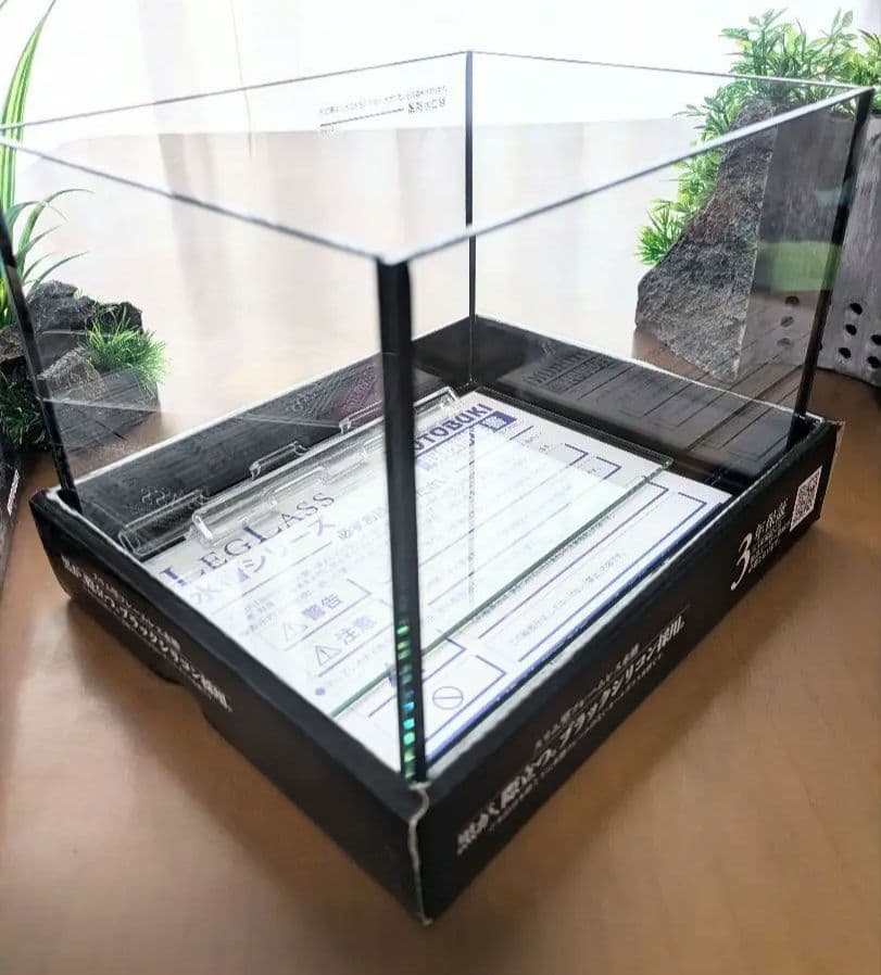 LegLass レグラス ガラス水槽 ＆リアル人工植物3点セット