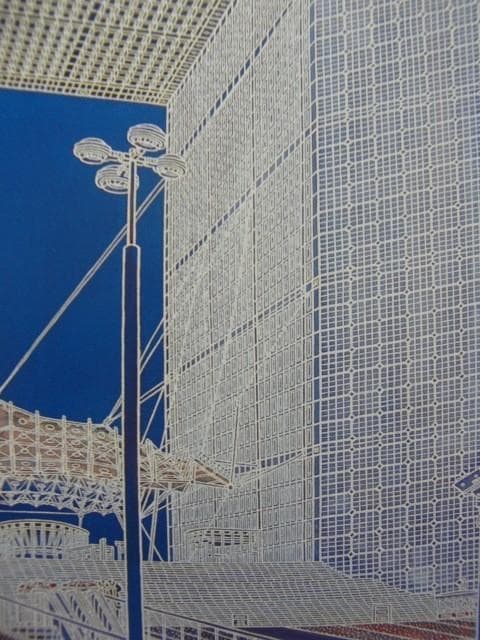 赤木 曠児郎 【ラ・デファンスの新凱旋門】 希少画集画、状態良好