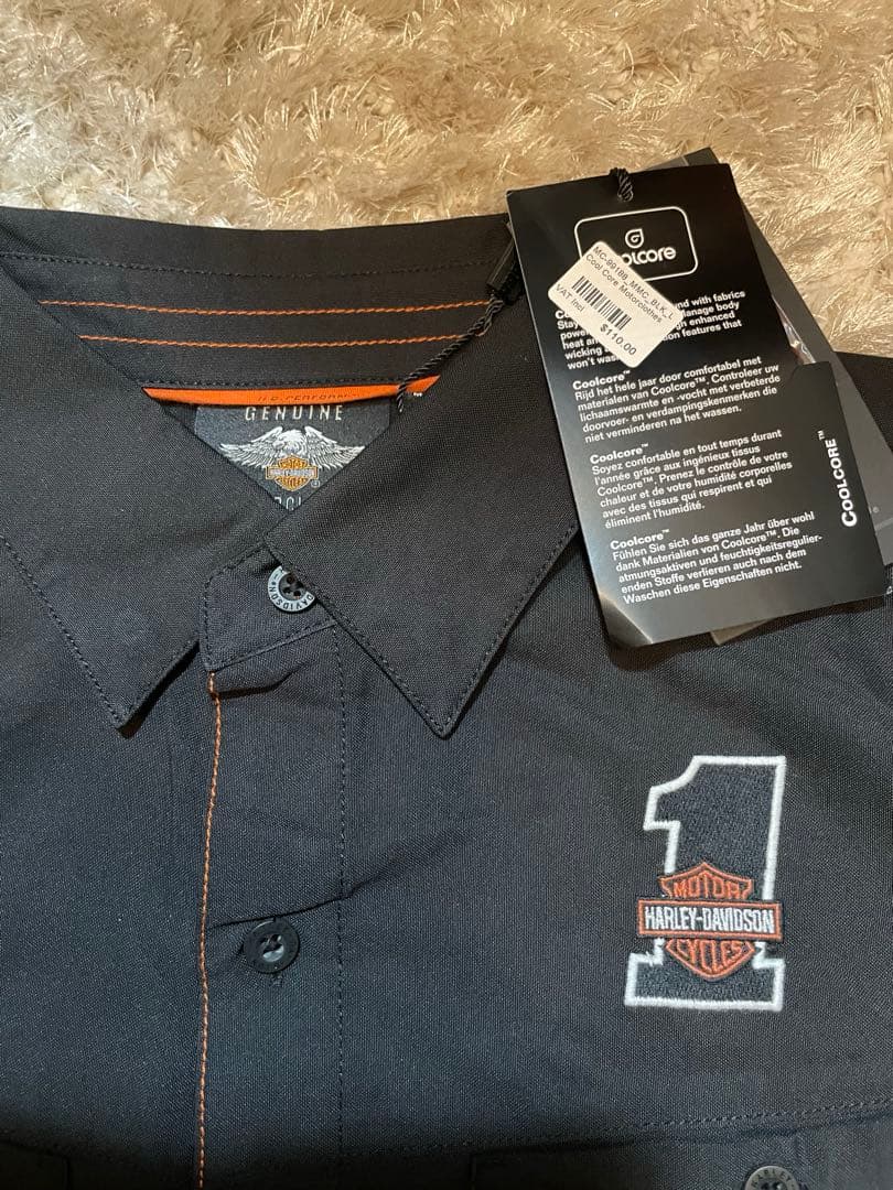 Harley-Davidson バハマ 黒シャツ　バーアンドシールド