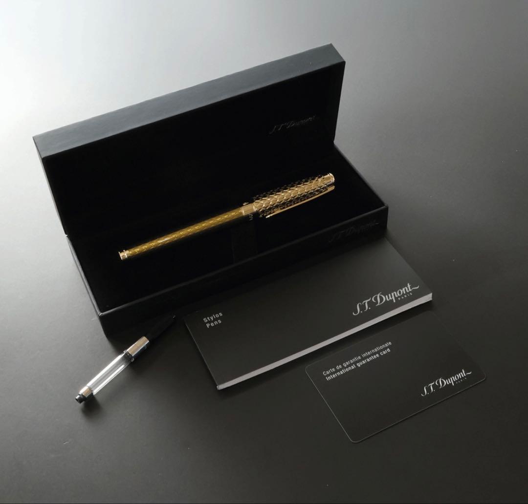 3691◆デュポン◆万年筆◆定価179,300円◆ドラゴン～ギヨシェ彫刻ゴールド