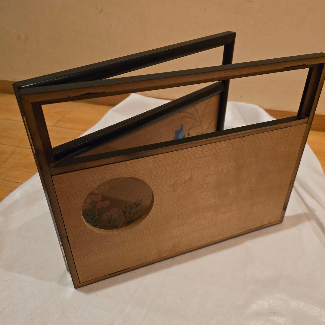 伊予 一刀彫 南雲 月のゆりかご 満月秋草屏風 セット