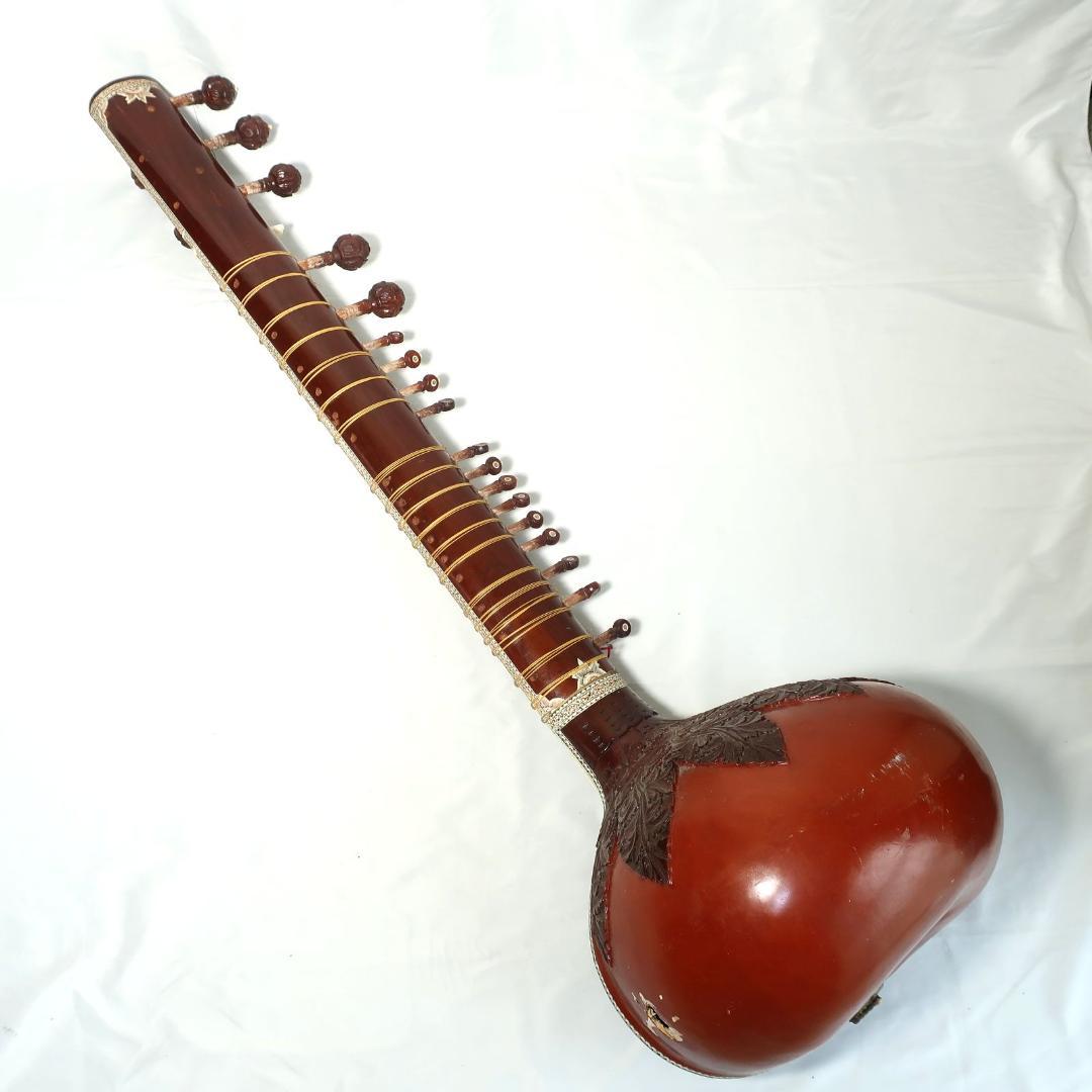 インド民族楽器 シタール 全長約124cm