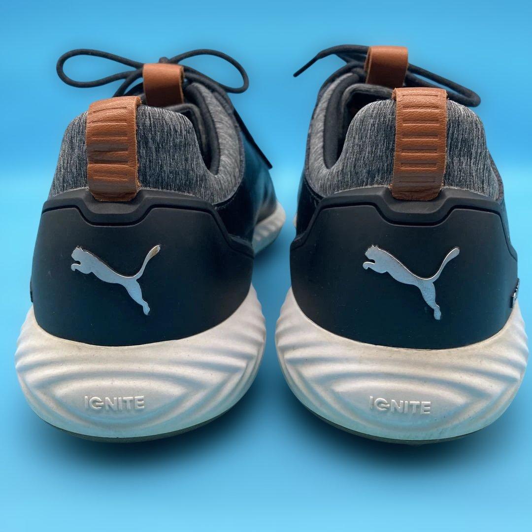 【美品】プーマ PUMAゴルフシューズ IGNITE サイズ28.5cmメンズ黒