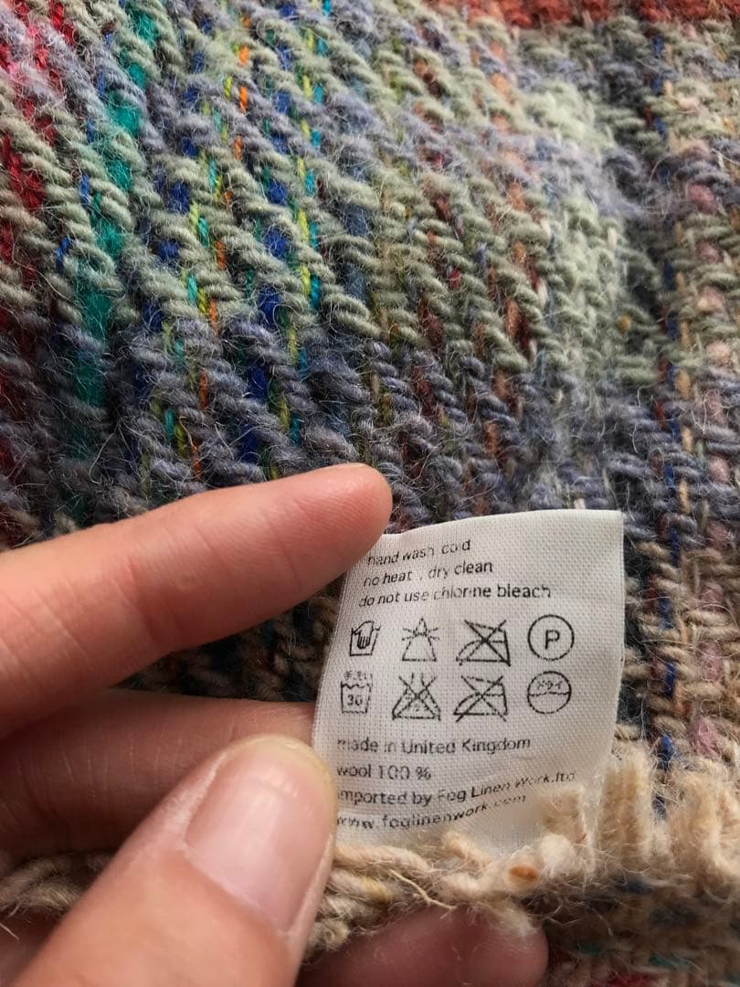 TWEEDMILL マルチカラーブランケット　fog linen work