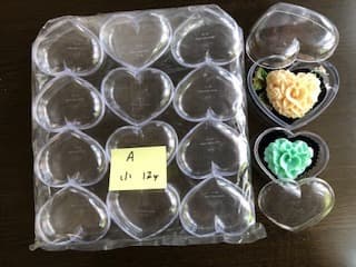 ソープカービング作品用ハート型ケース（大30個 小60個） 計90個