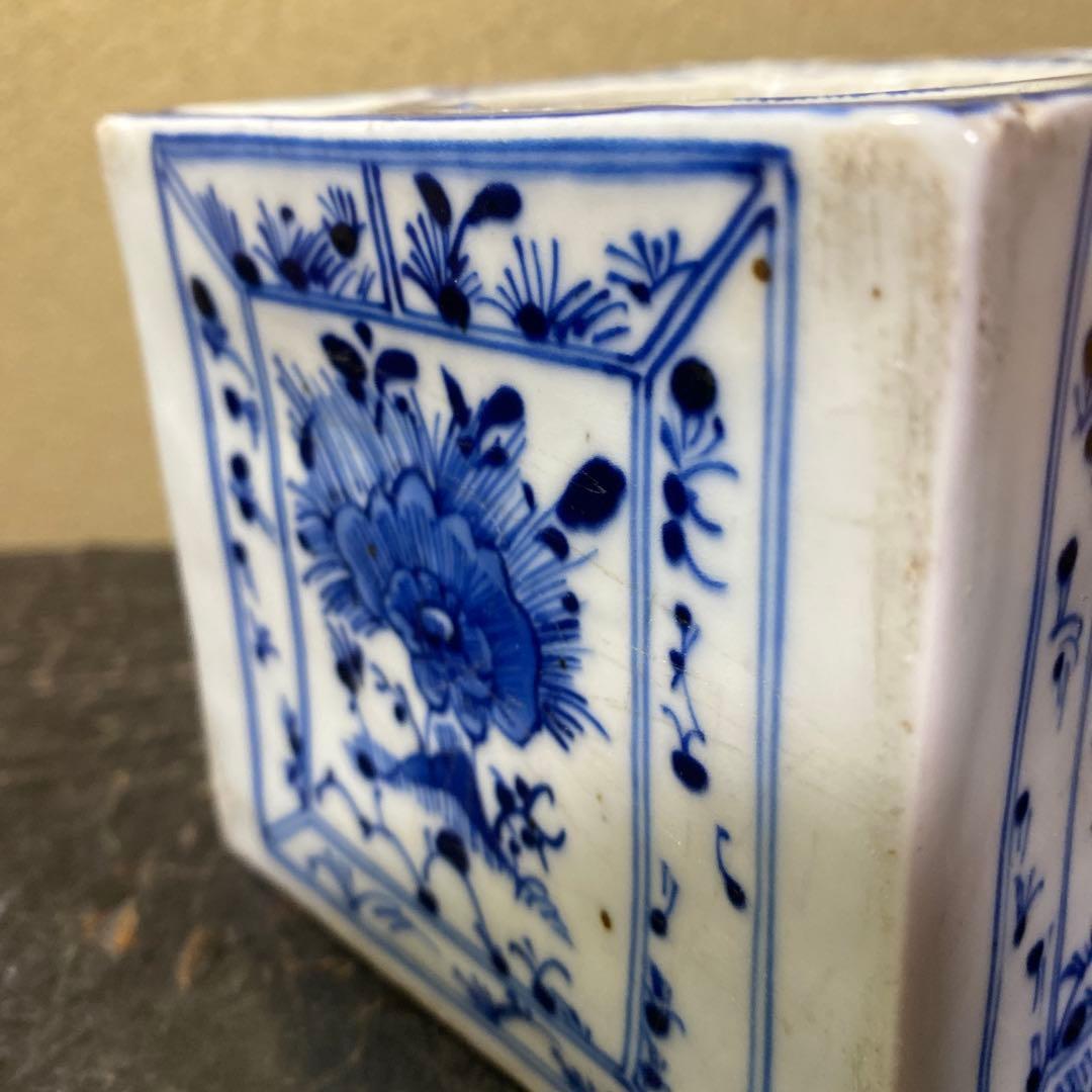 中国古玩　華図水滴形硯　【桐箱付】