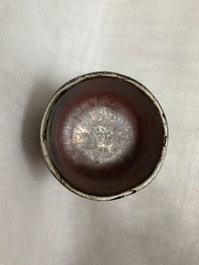 木戸貞昭／穴窯志野筒茶碗／A89