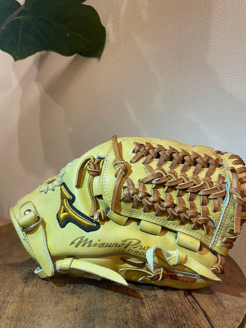 Mizuno 硬式野球グローブ プロモデル イエロー