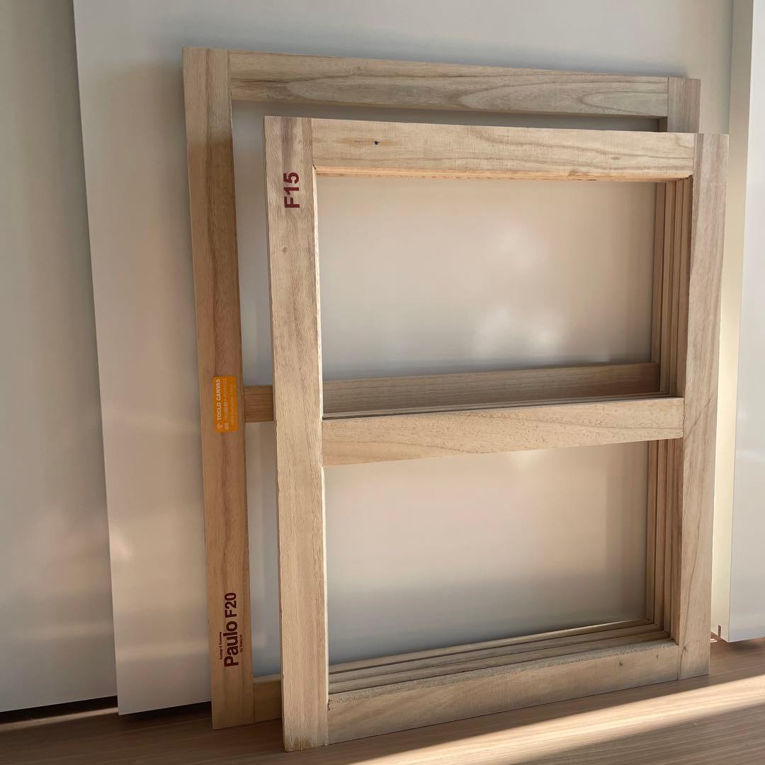 キャンパス木枠　F15 3枚, F20 1枚