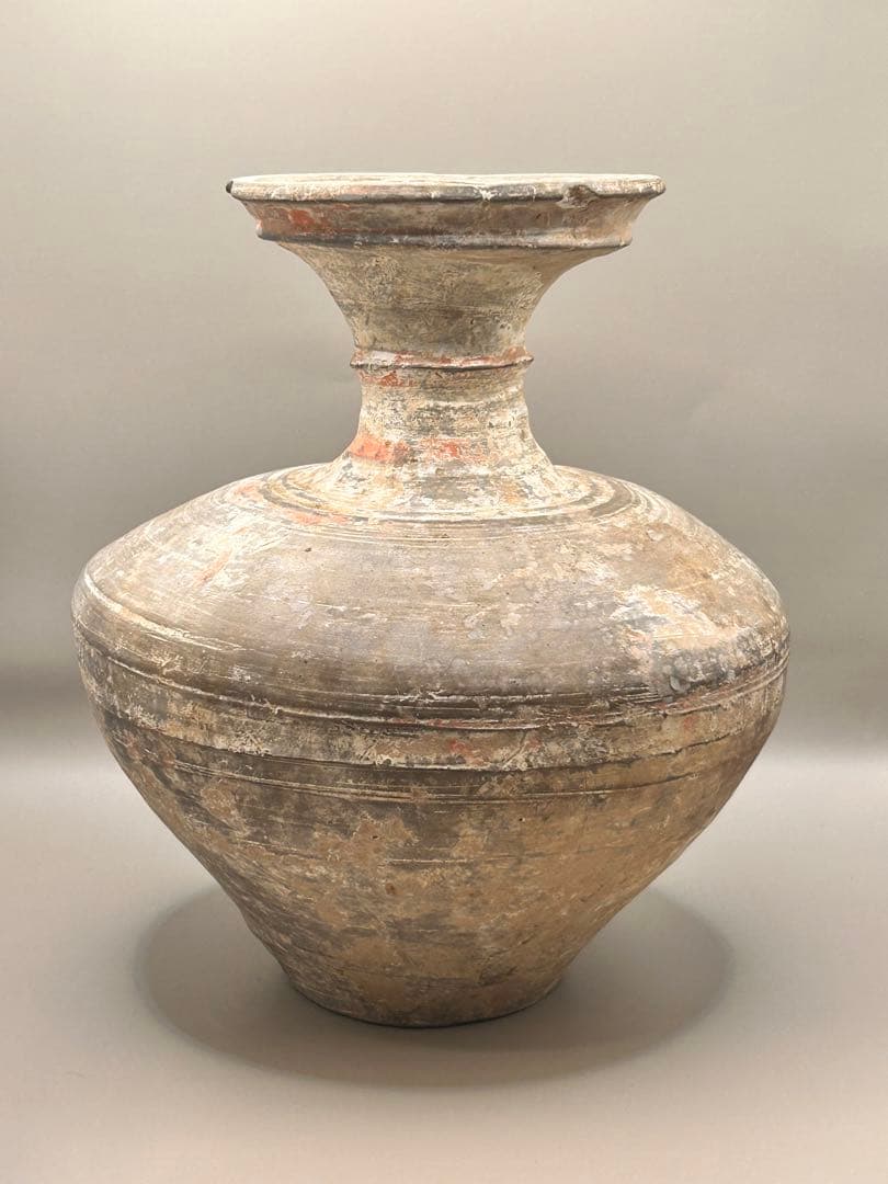 美術品　唐加彩陶瓶　骨董品　陶芸　花瓶　土器　長頸壺　李朝　花瓶　徳利　出土