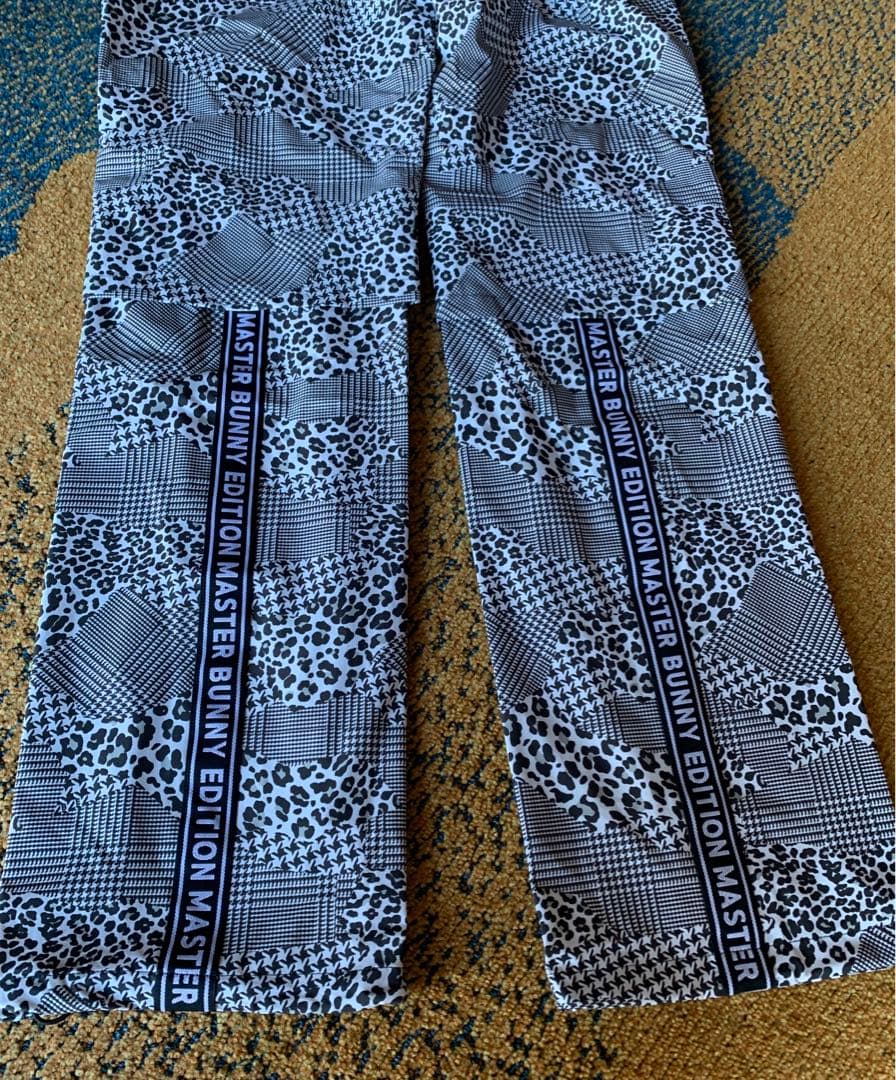 マスターバニー グレンレオパード柄レインウェア 上下セットアップ サイズ5