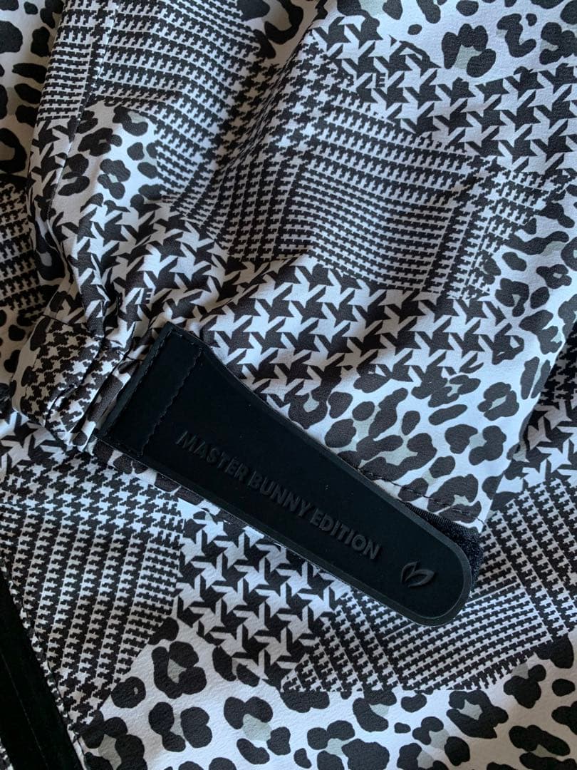 マスターバニー グレンレオパード柄レインウェア 上下セットアップ サイズ5