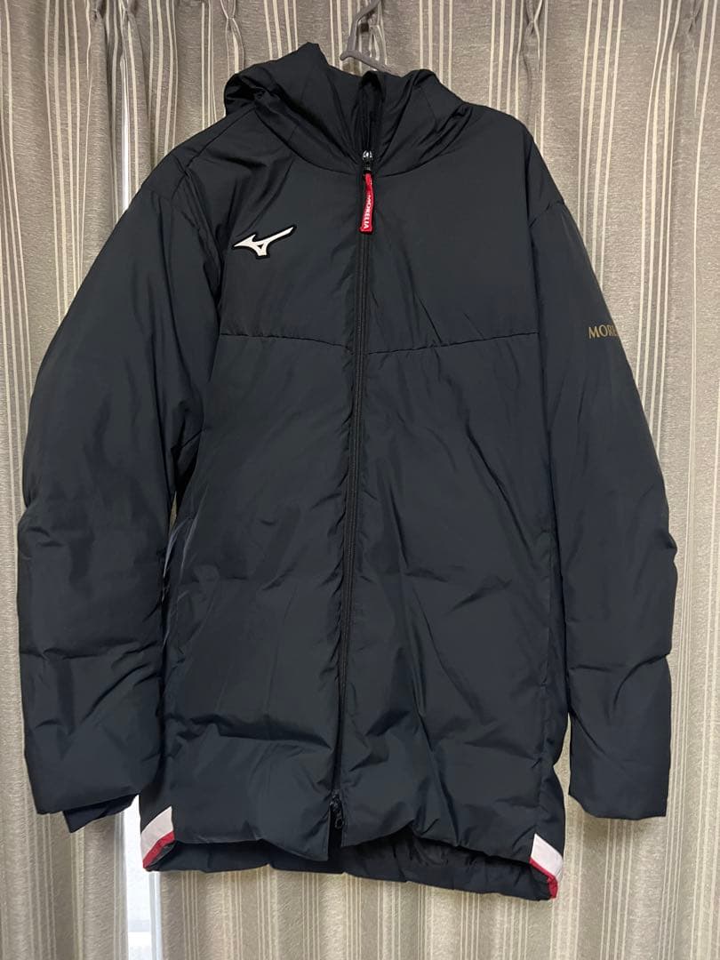 Mizuno モレリア フード付きベンチコート ブラック