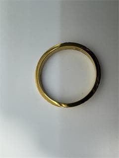 K18 ゴールド 彫刻入り リング9号 1.15g