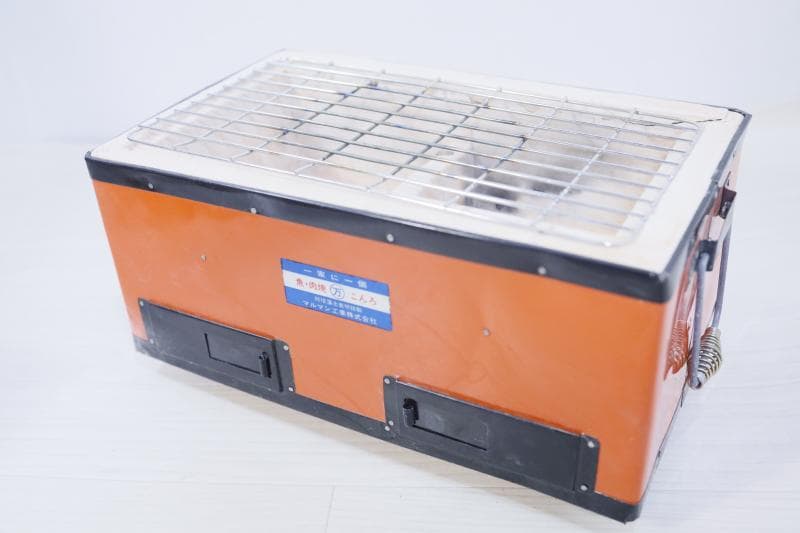 ◆マルマン工業　魚・肉・焼きコンロ◆純珪藻土岩　七輪　角型　切抜製