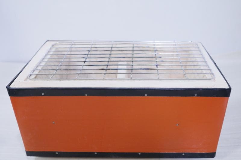 ◆マルマン工業　魚・肉・焼きコンロ◆純珪藻土岩　七輪　角型　切抜製