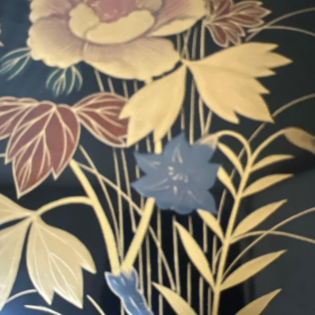 日本美術 平安 象彦 硯箱木製漆器 牡丹高蒔絵 細密細工硯箱 書道具