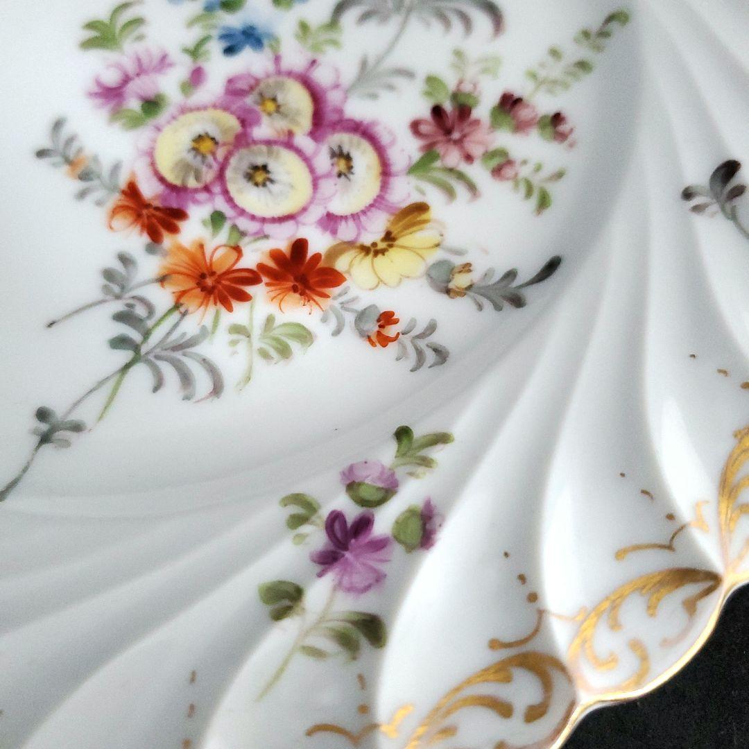 19世紀 ドレスデン(独)手描きの絵皿 2枚組 19cm