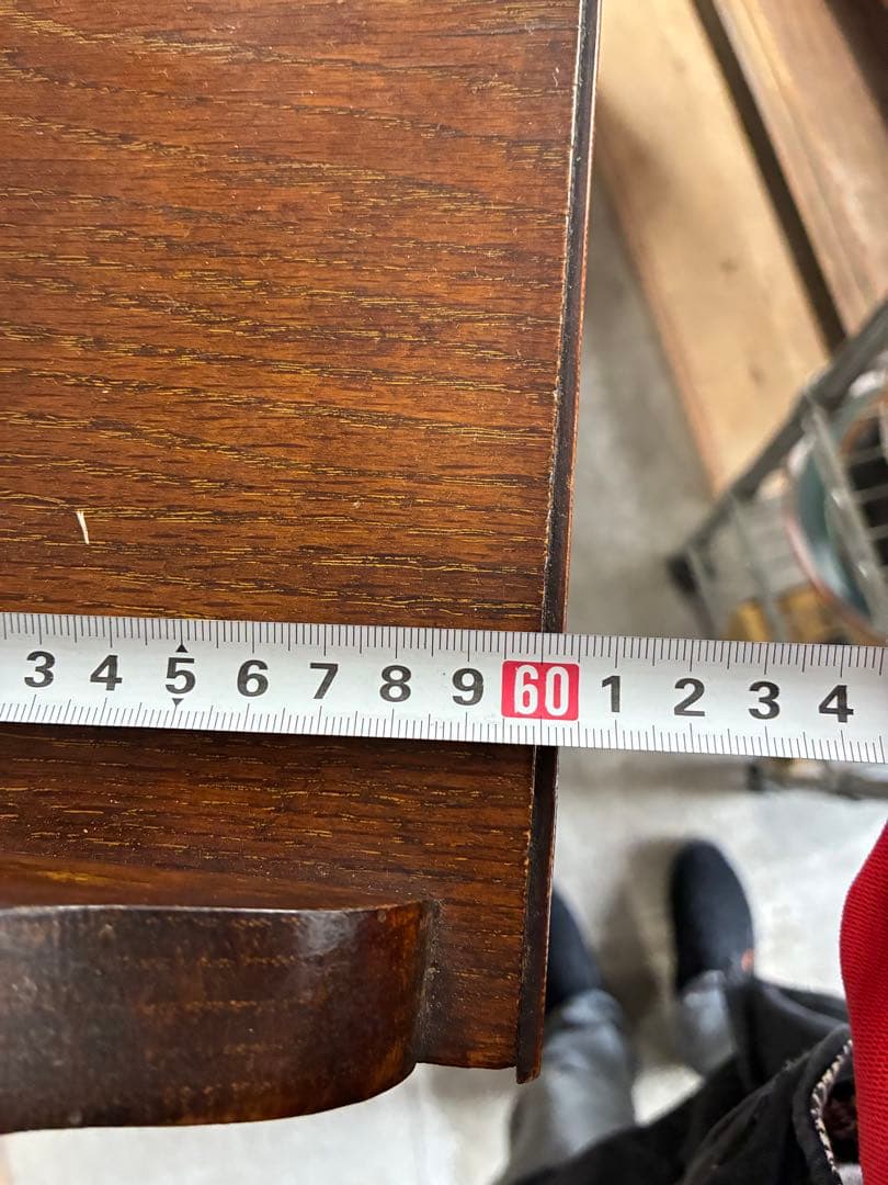 ビンテージ ガラスキャビネット ダークブラウン　猫脚