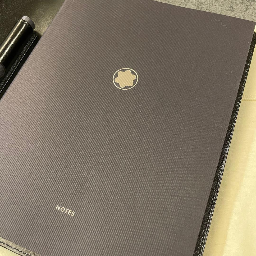 【新品未使用】Montblanc モンブランノートブックレザーブラック