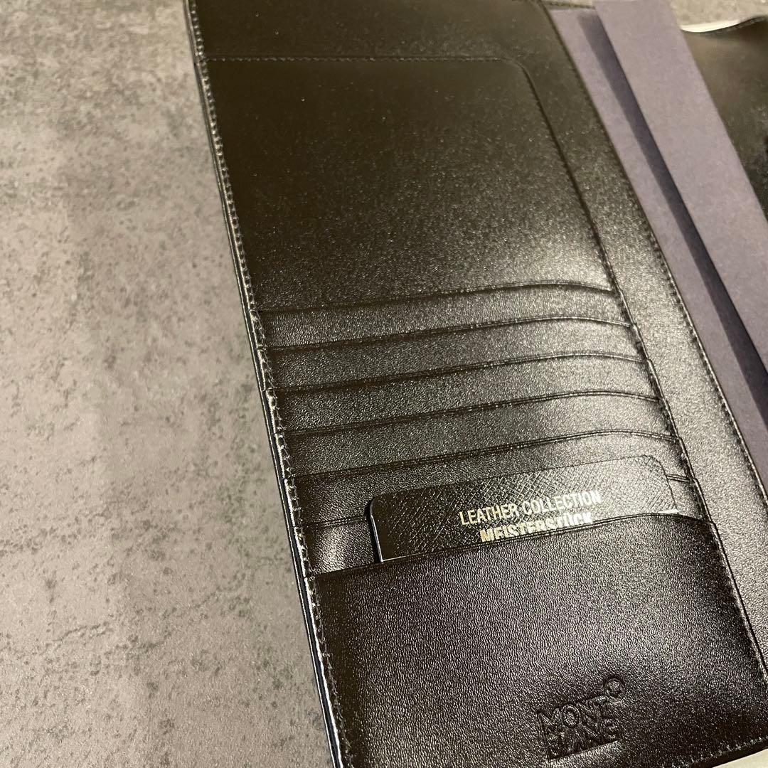 【新品未使用】Montblanc モンブランノートブックレザーブラック