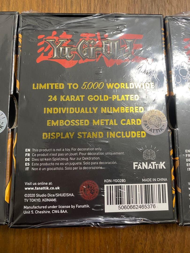 【未開封】金属製カード24K 純金メッキ　5000個限定