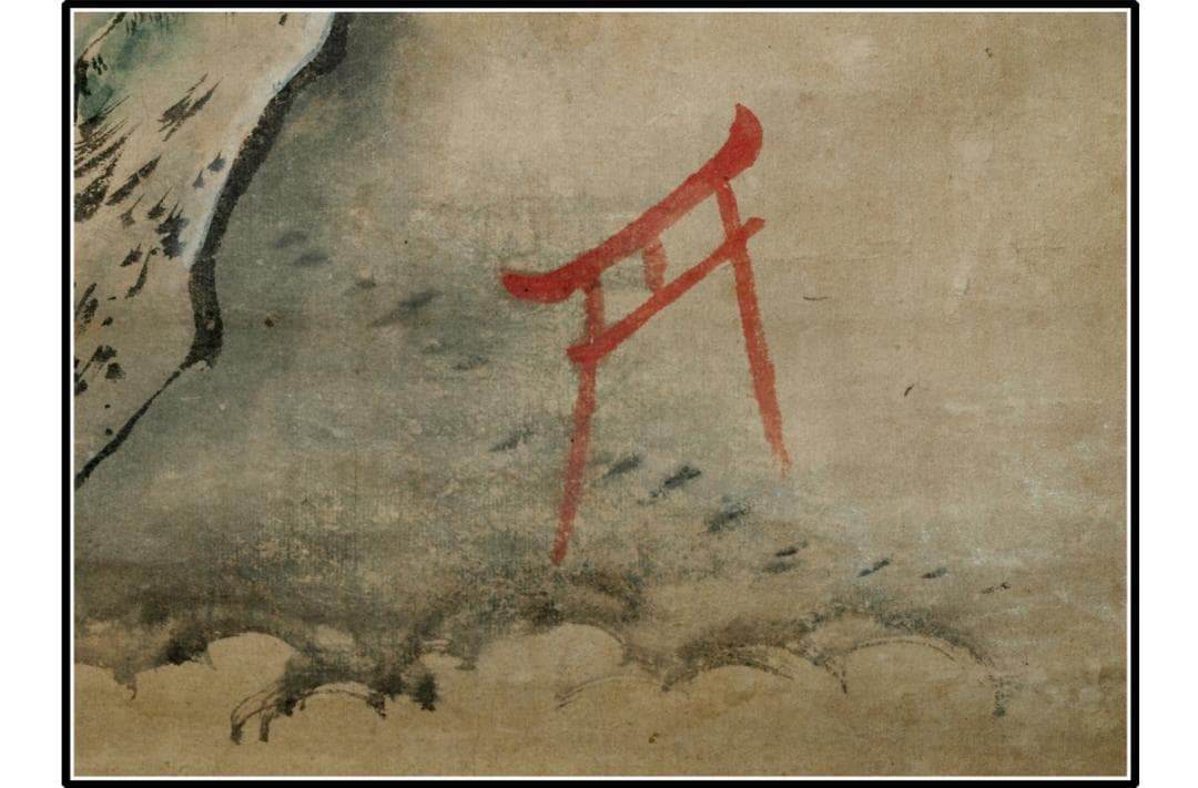 時代の掛軸　肉筆保証　　日本　中国古董品骨美術 X1058C15-1